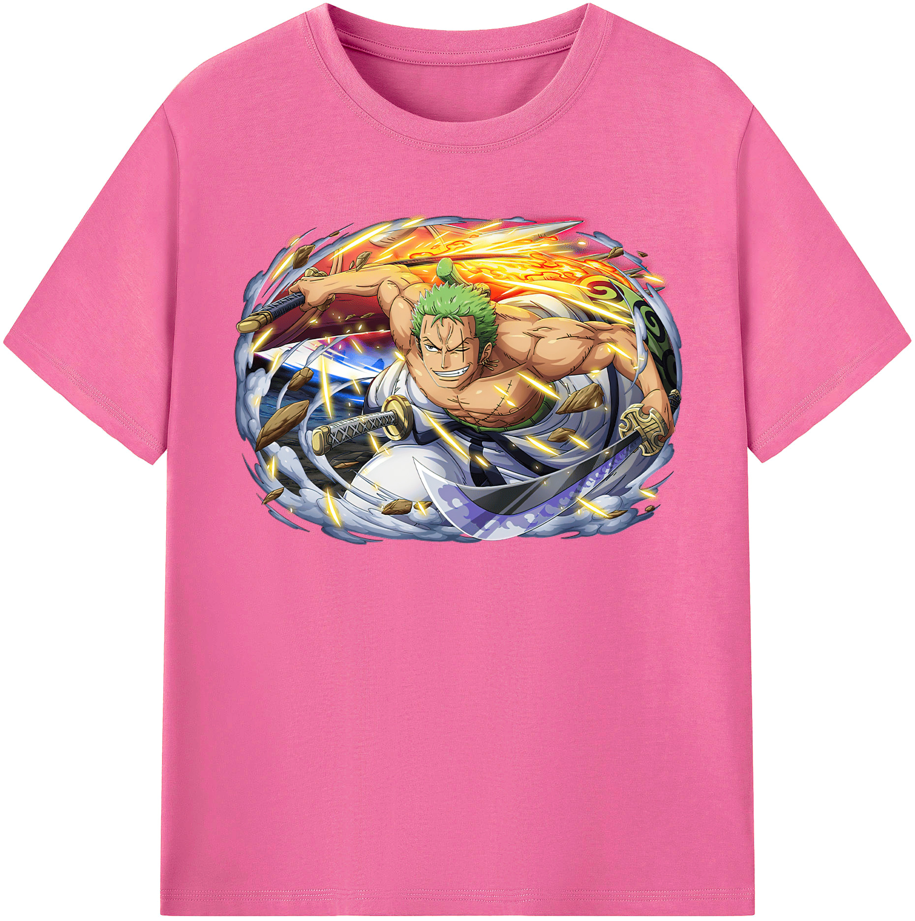 ワンピース ロロノア・ゾロ ONE PIECE Roronoa Zoro レディースカジュアルプリントTシャツ（綿100％）